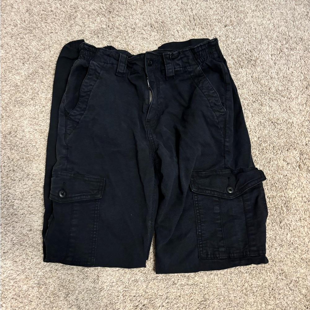 American Eagle Outfitters Black Cargo Shorts